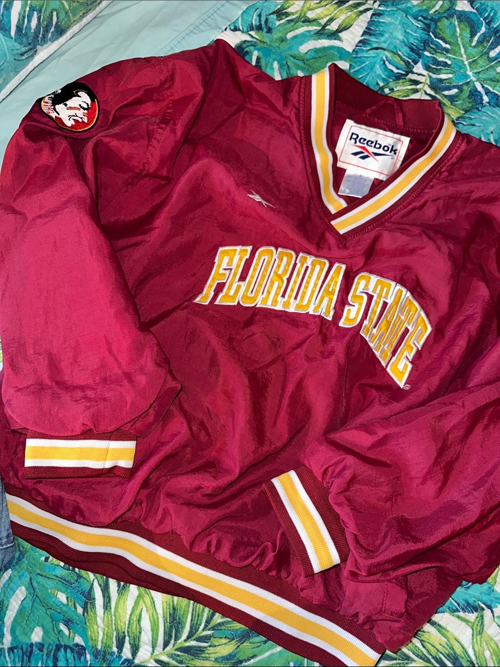 Vintage Reebok Maroon & Gold Florida State Pullover FSU XS - Picture 3 of 4